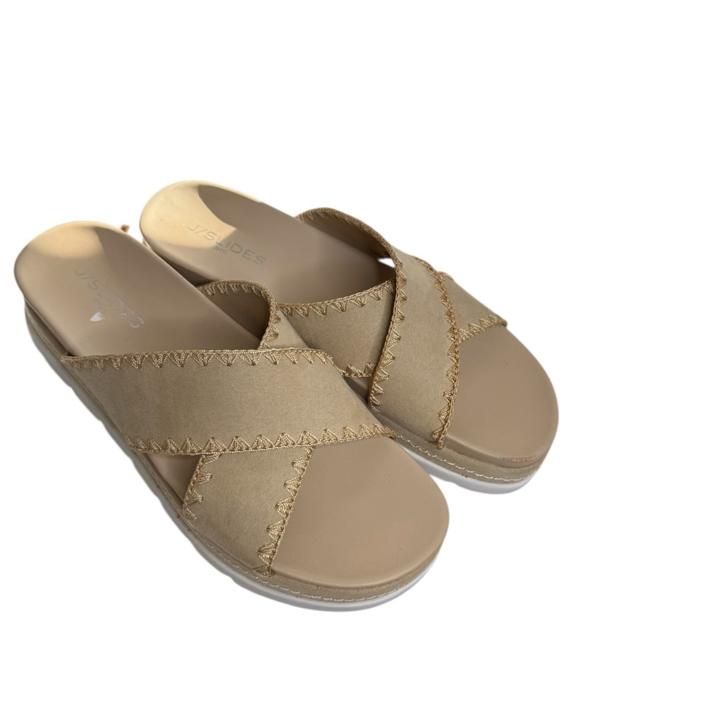 J/Slides Boo Sand Suede Sandal, EUC, Size 11